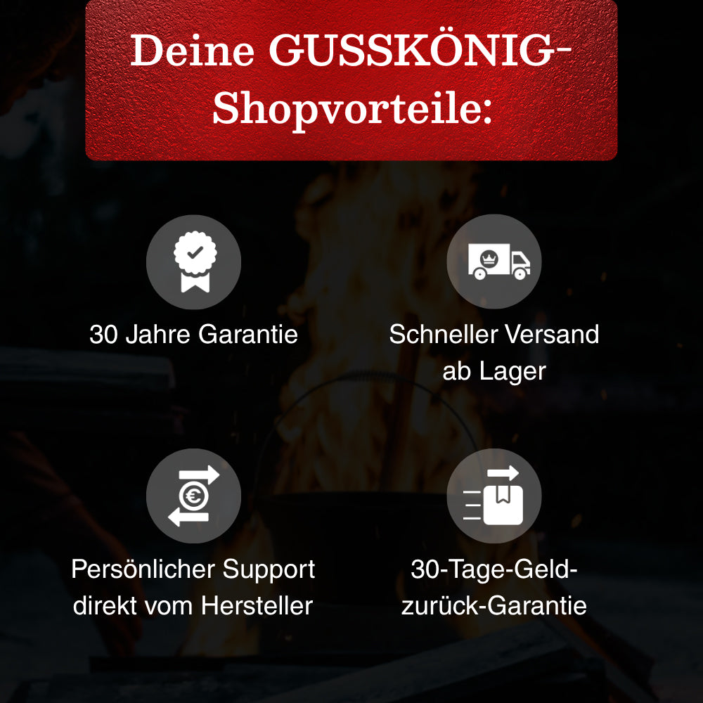 Gusseisen Ringreiniger mit Silikongriff – Patina-schonend