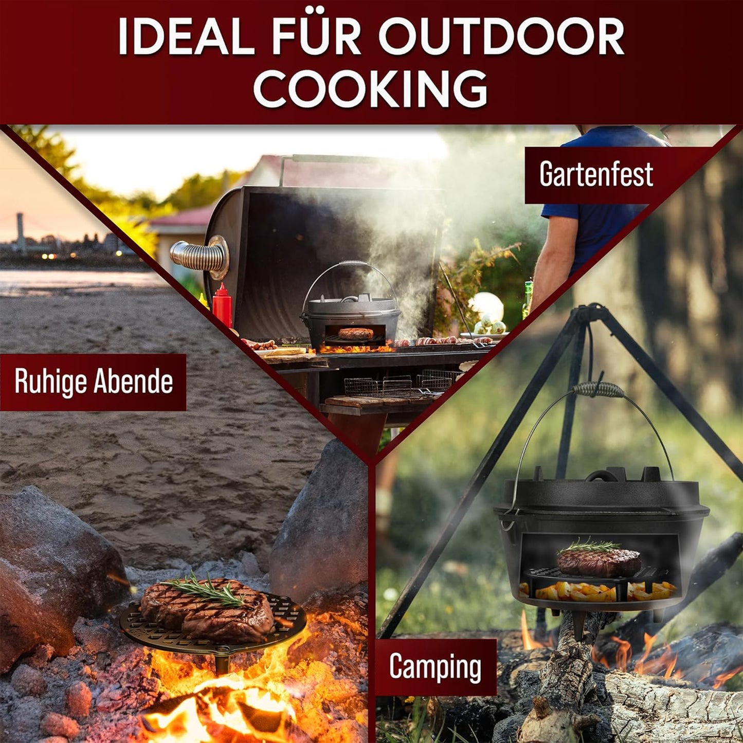 Gusseisen Stapelrost für Dutch Oven