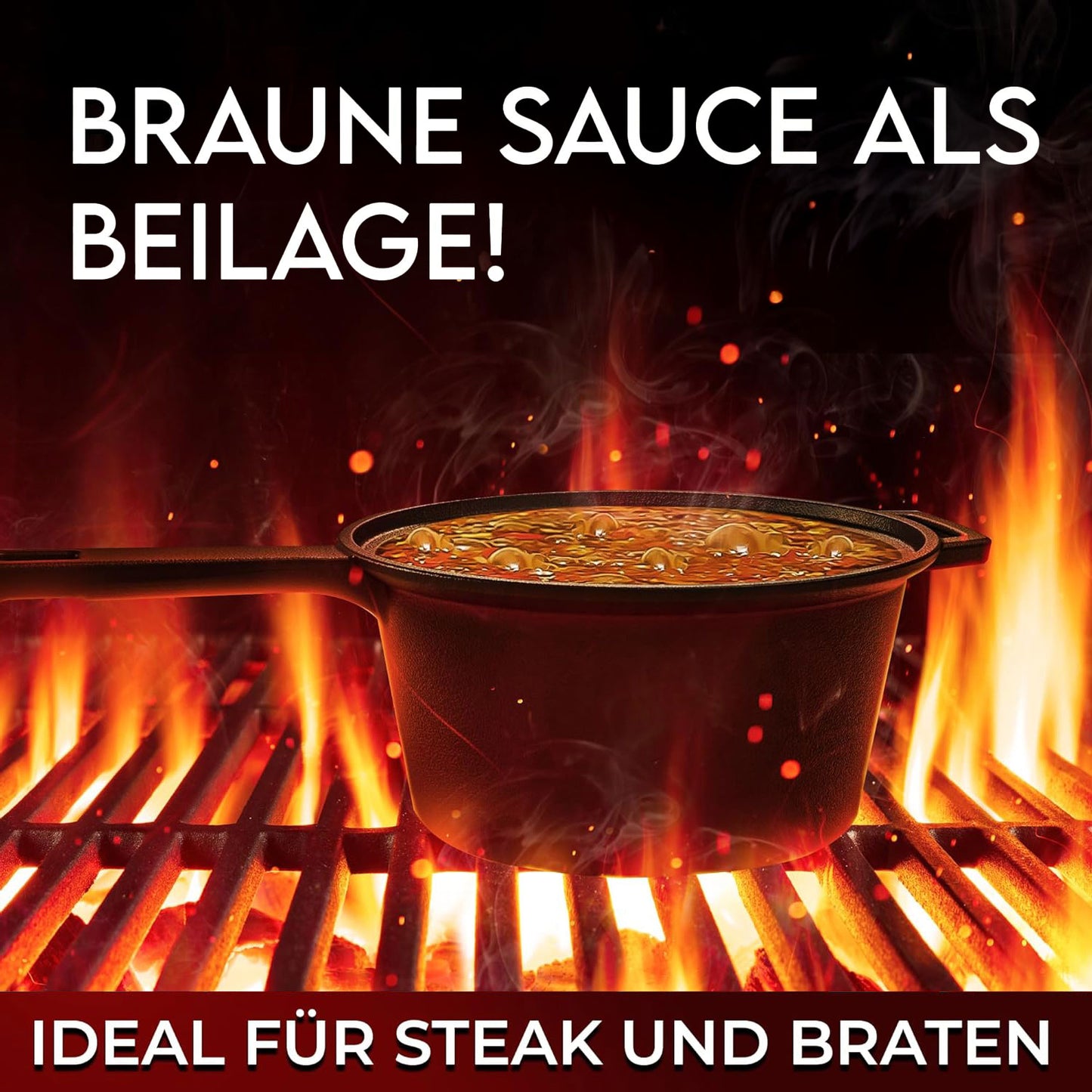 Gusseisen Topf-Set – Ideal zum Braten, Grillen & Schmoren