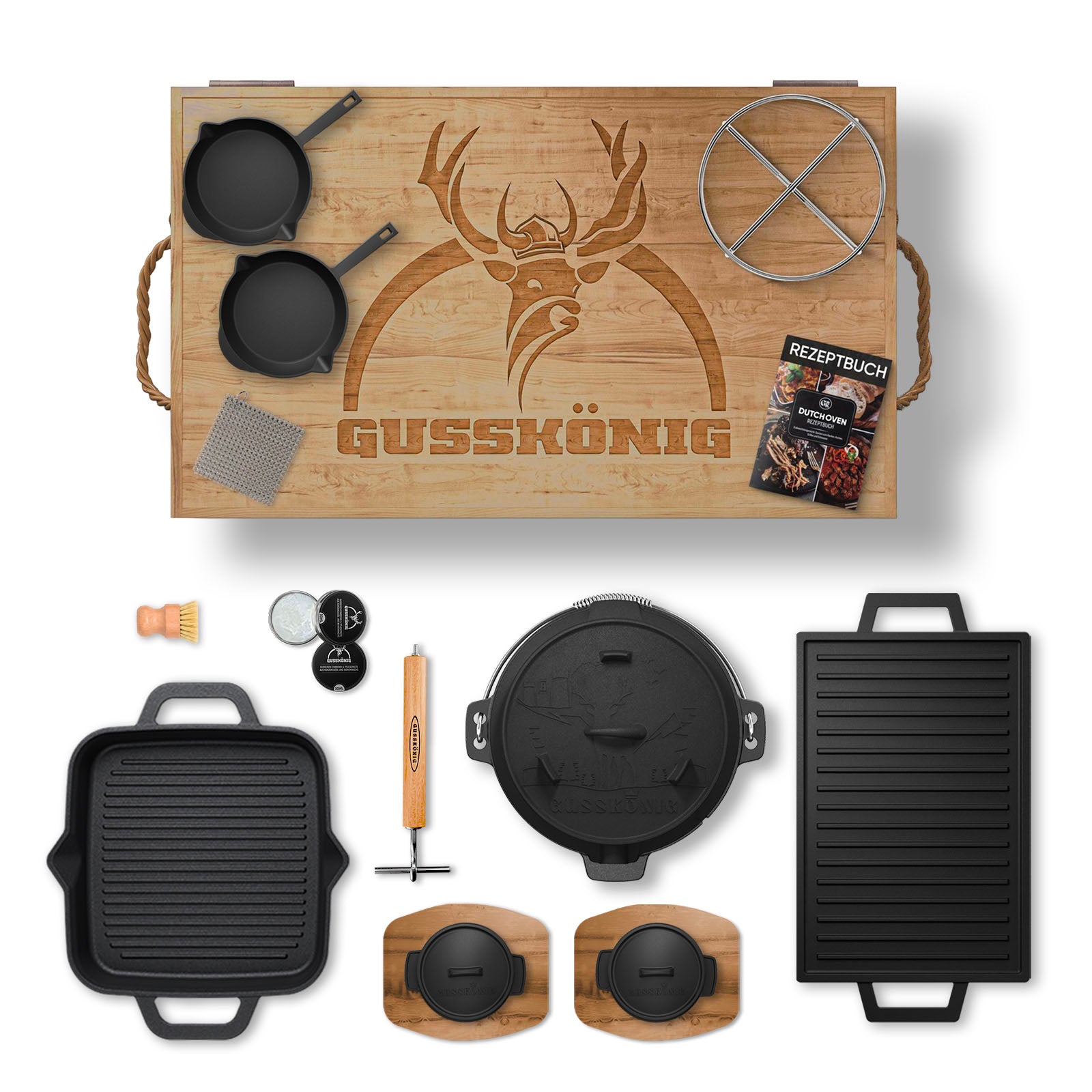 Dutch Oven Set – Ideal für Grillen, Braten & Schmoren