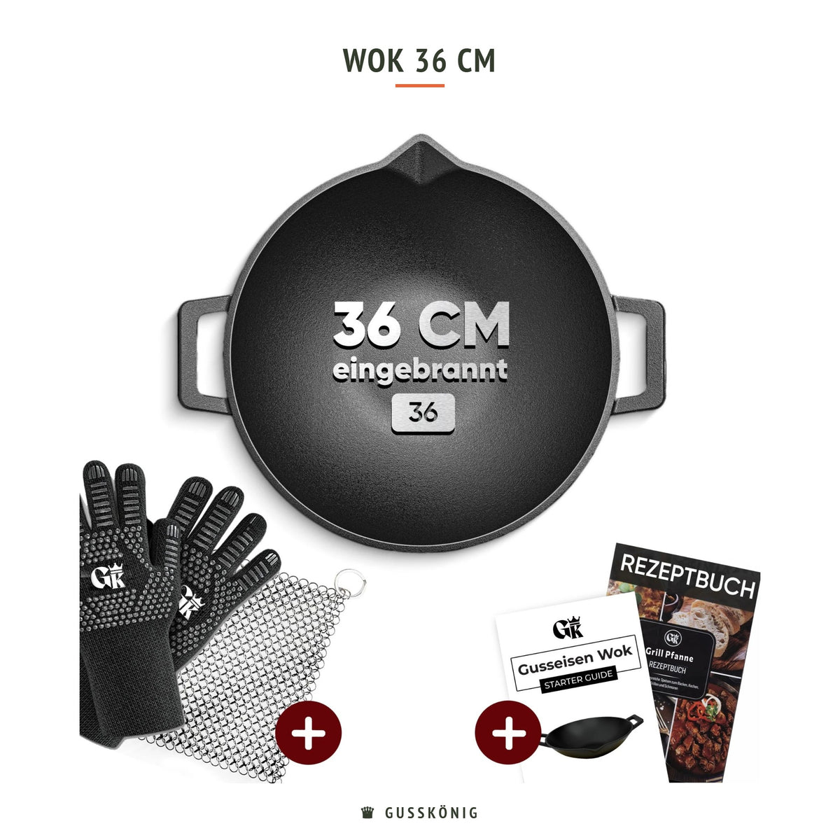 Gusskönig Wok 36 cm