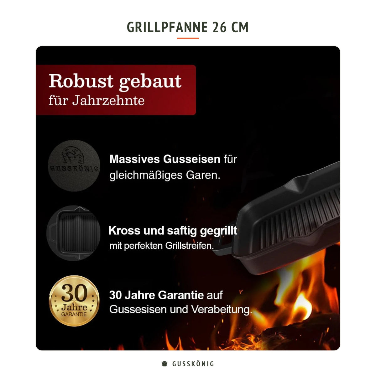 Gusskönig Grillpfanne 26 cm