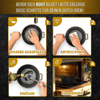 2in1 Gusseisen Brotbackform - inkl. Kochbuch & Zubehör