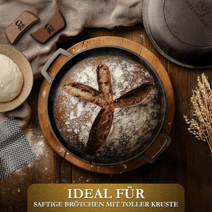 2in1 Gusseisen Brotbackform - inkl. Kochbuch & Zubehör2in1 TopfGusskönig