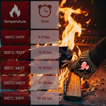 Grillhandschuhe hitzebeständig bis 800°C