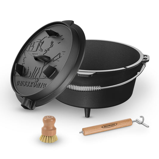 Dutch Oven mit 2in1Deckelheber und Standfüßen [5L, 7L, 9L, 12L]