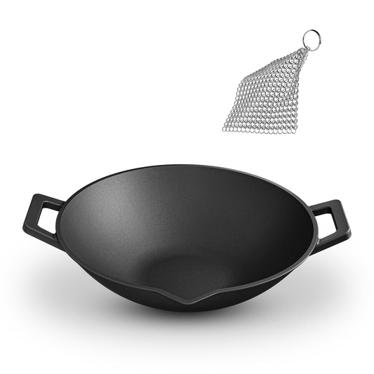 Gusskönig Gusseisen Wok Pfanne 36 cm