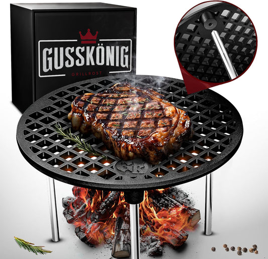 Gusseisen Grillrost mit Beinen (Ø30 cm)