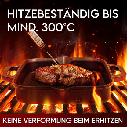 Grillpfanne mit Edelstahl Ringreiniger [26cm,30cm]