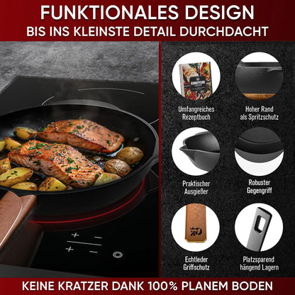 Gusseisen Topf-Set – Ideal zum Braten, Grillen & Schmoren