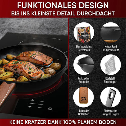 Gusseisen Topf-Set – Ideal zum Braten, Grillen & Schmoren