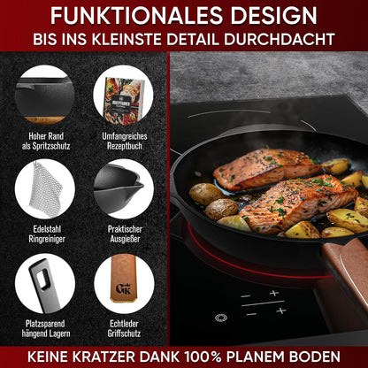 Gusseisen Topf-Set – Ideal zum Braten, Grillen & Schmoren