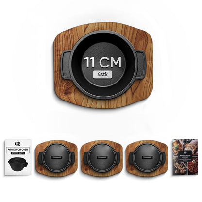 Dutch Oven Set Mini- 300ml Gusseisen Mini Topf mit Deckel