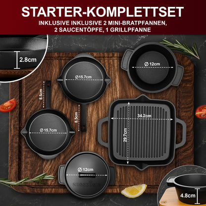 Dutch Oven Set | Gusseisen Kochgeschirr Set | GussKönig®