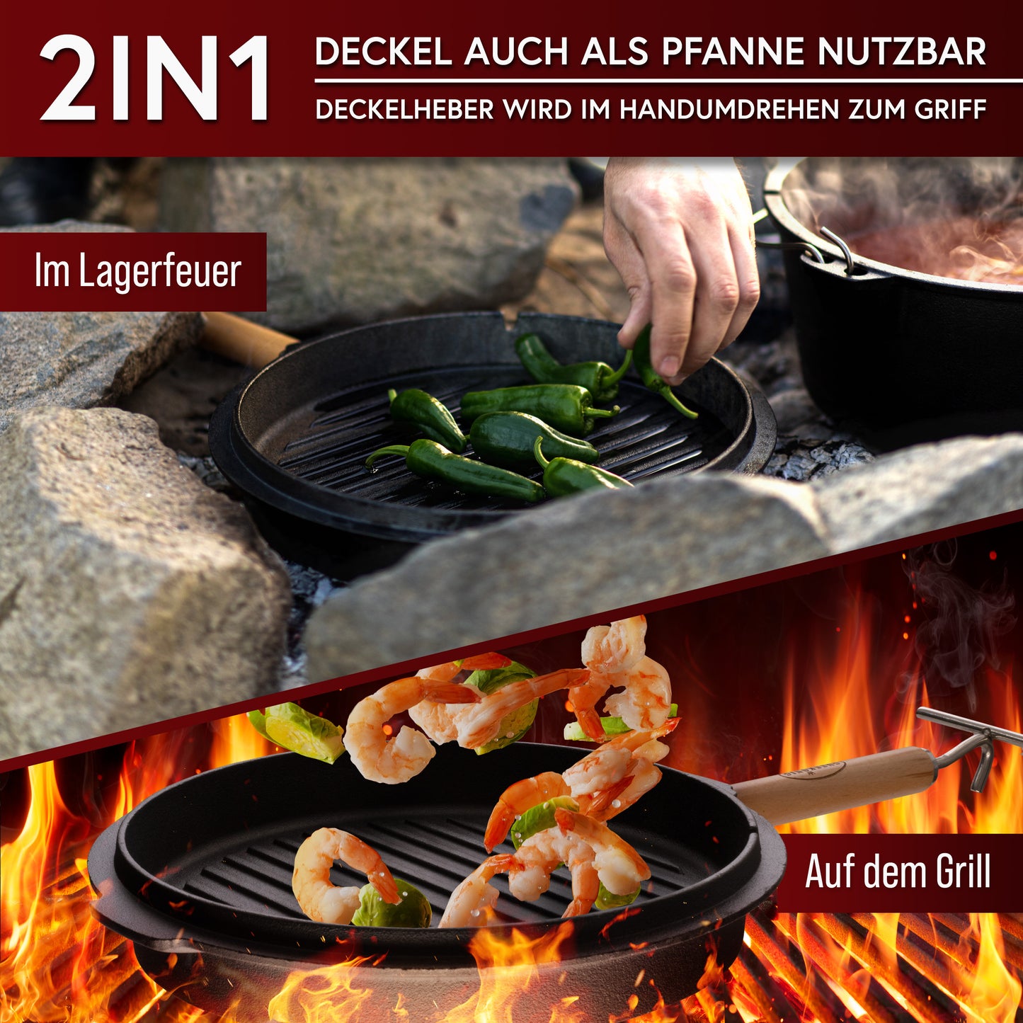 Dutch Oven Set | Gusseisen Kochgeschirr Set | GussKönig®