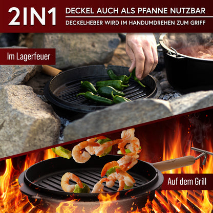 Dutch Oven Set – Ideal für Grillen, Braten & Schmoren