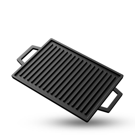 Rechteckige Gusseisen Grillplatte  (33 cm)