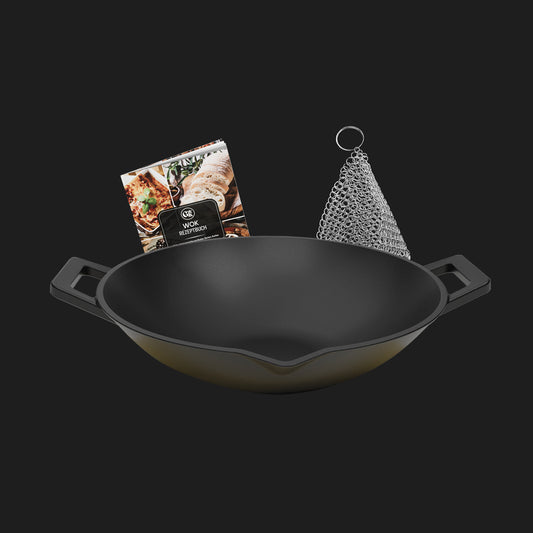 Gusskönig Gusseisen Wok Pfanne 36 cm