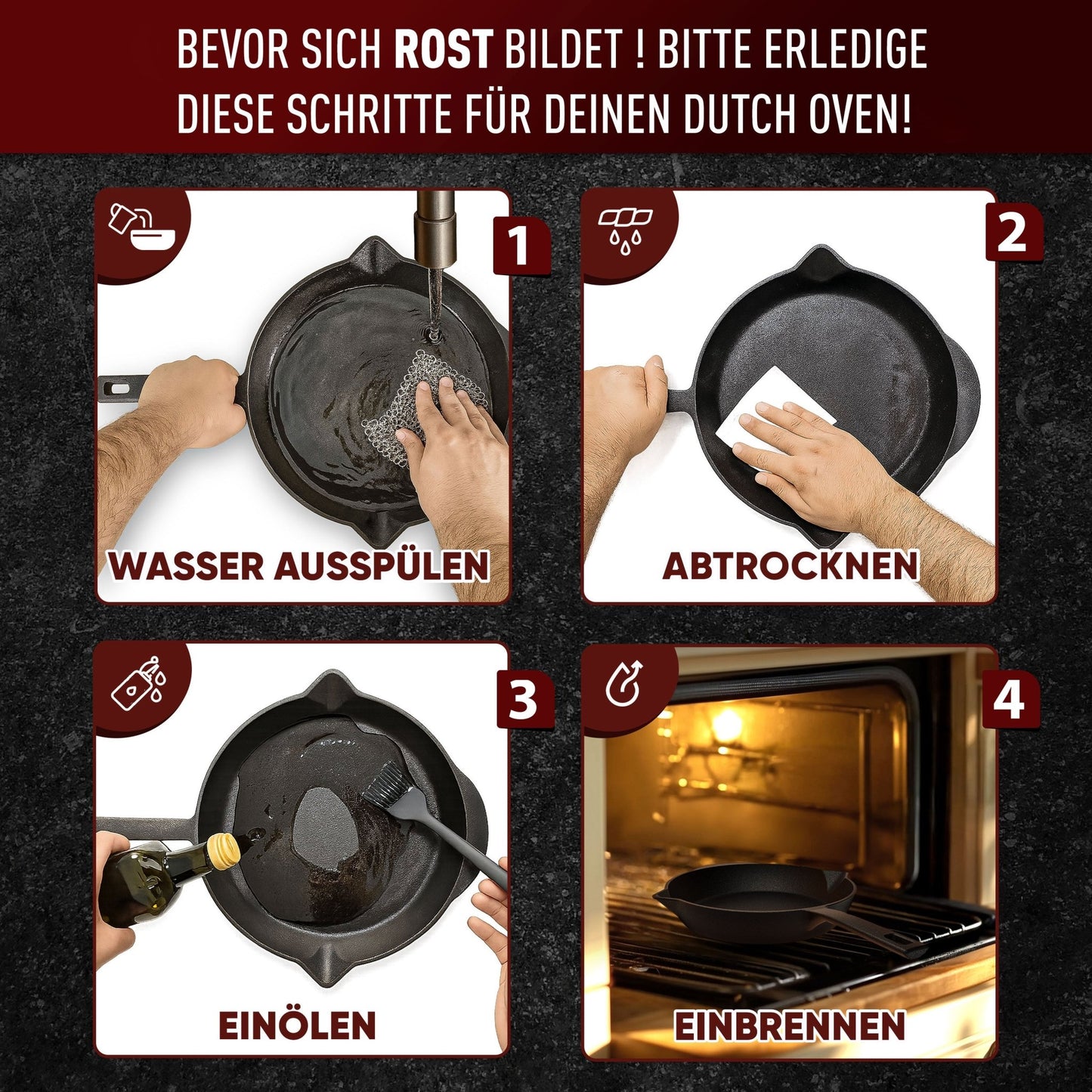 Bratpfanne & GusseisenpfanneBratpfanne+PflegepasteGusskönig