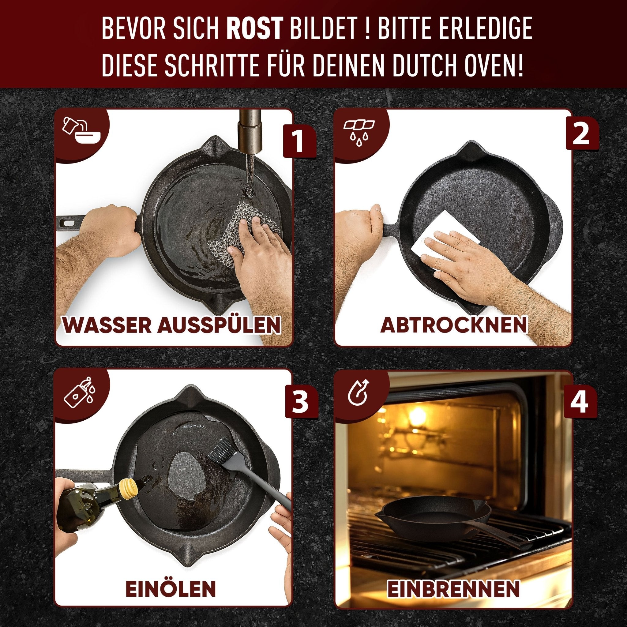 Bratpfanne & GusseisenpfanneBratpfanne+PflegepasteGusskönig