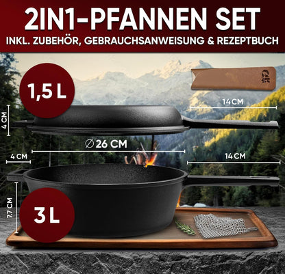 Dutch Oven 2in1Ohne PflegepasteGusskönig