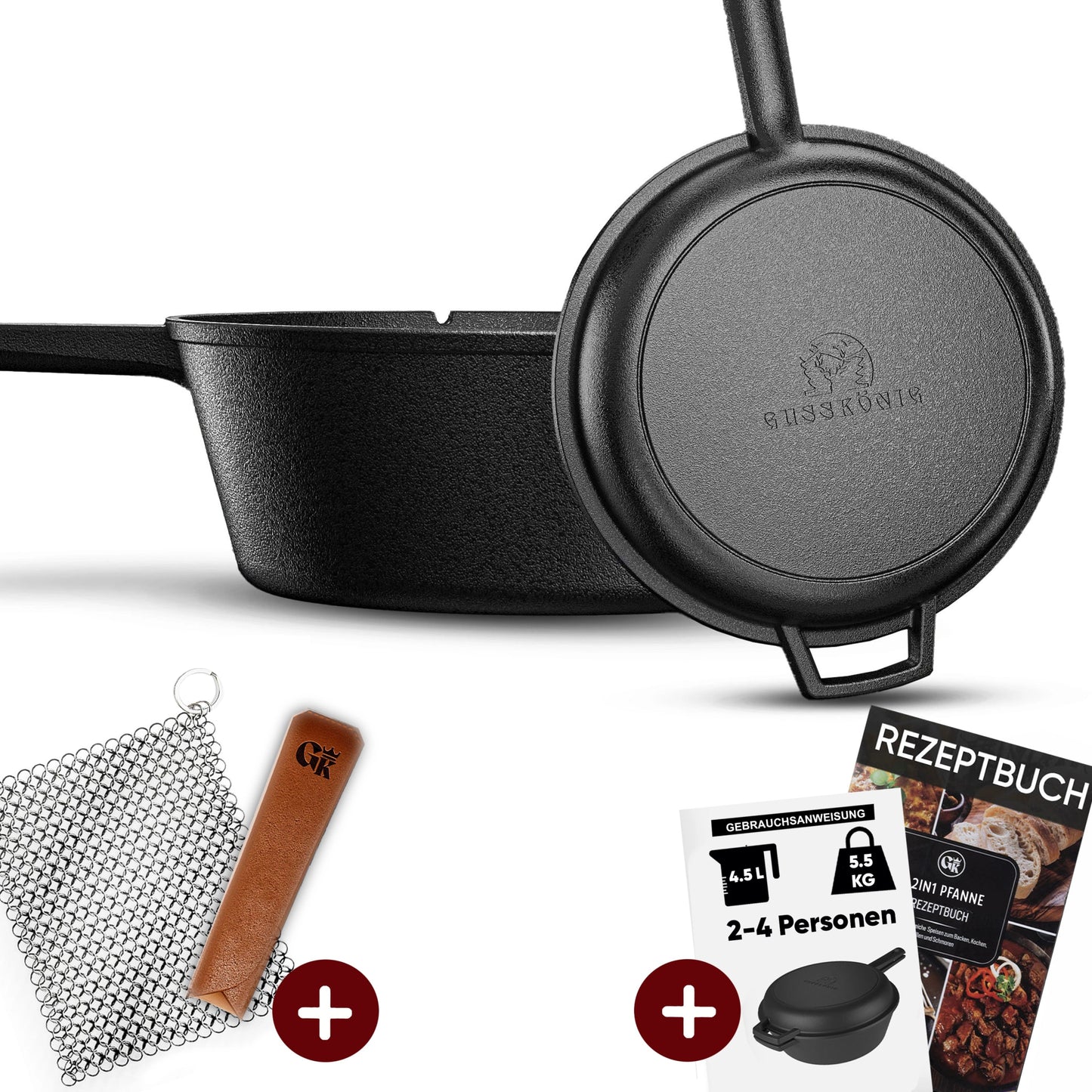 Dutch Oven 2in1Ohne PflegepasteGusskönig