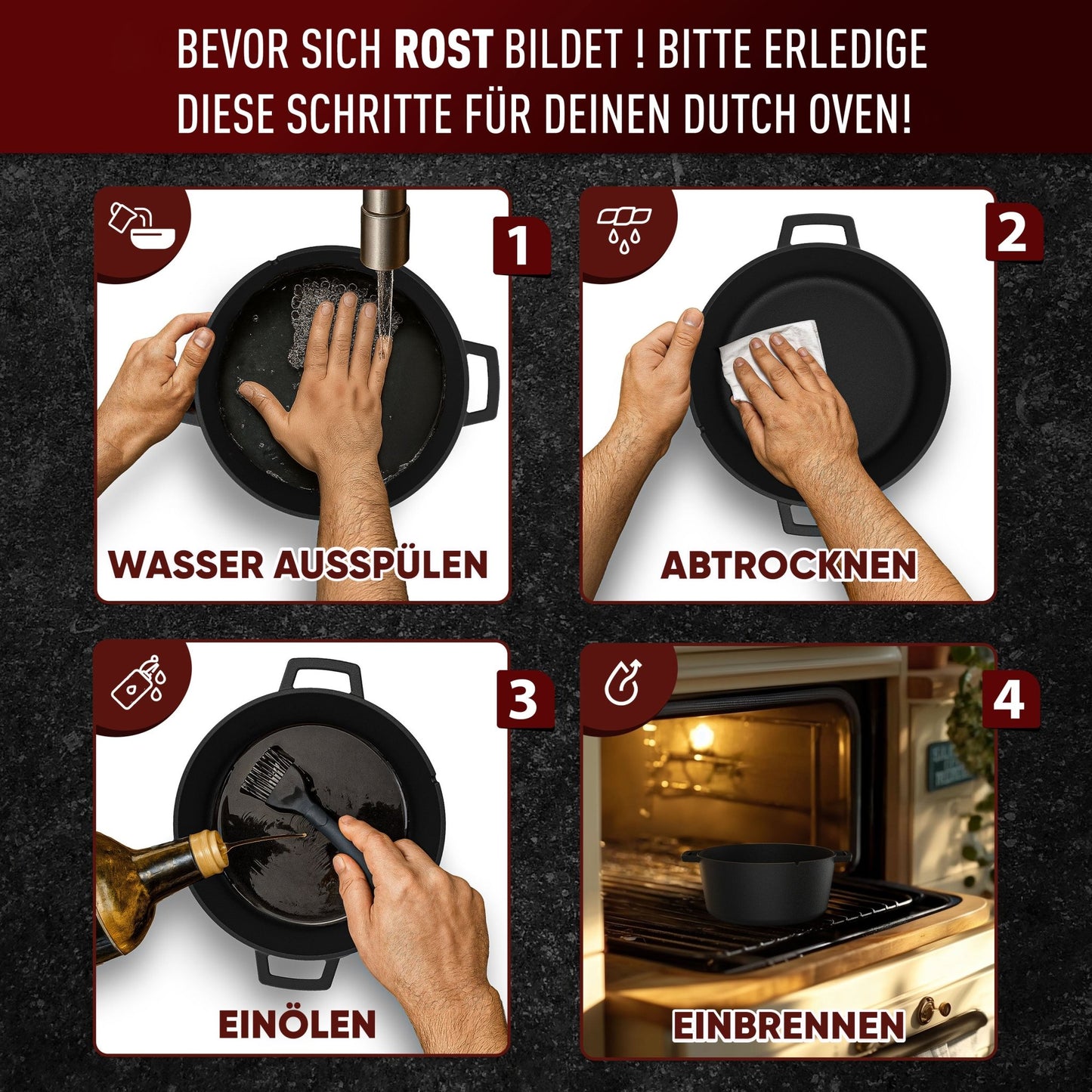 Dutch Oven 2in1Ohne PflegepasteGusskönig