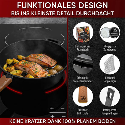 Dutch Oven 2in1Mit PflegepasteGusskönig