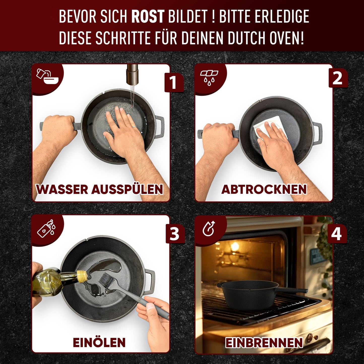 Dutch Oven 2in1Ohne PflegepasteGusskönig