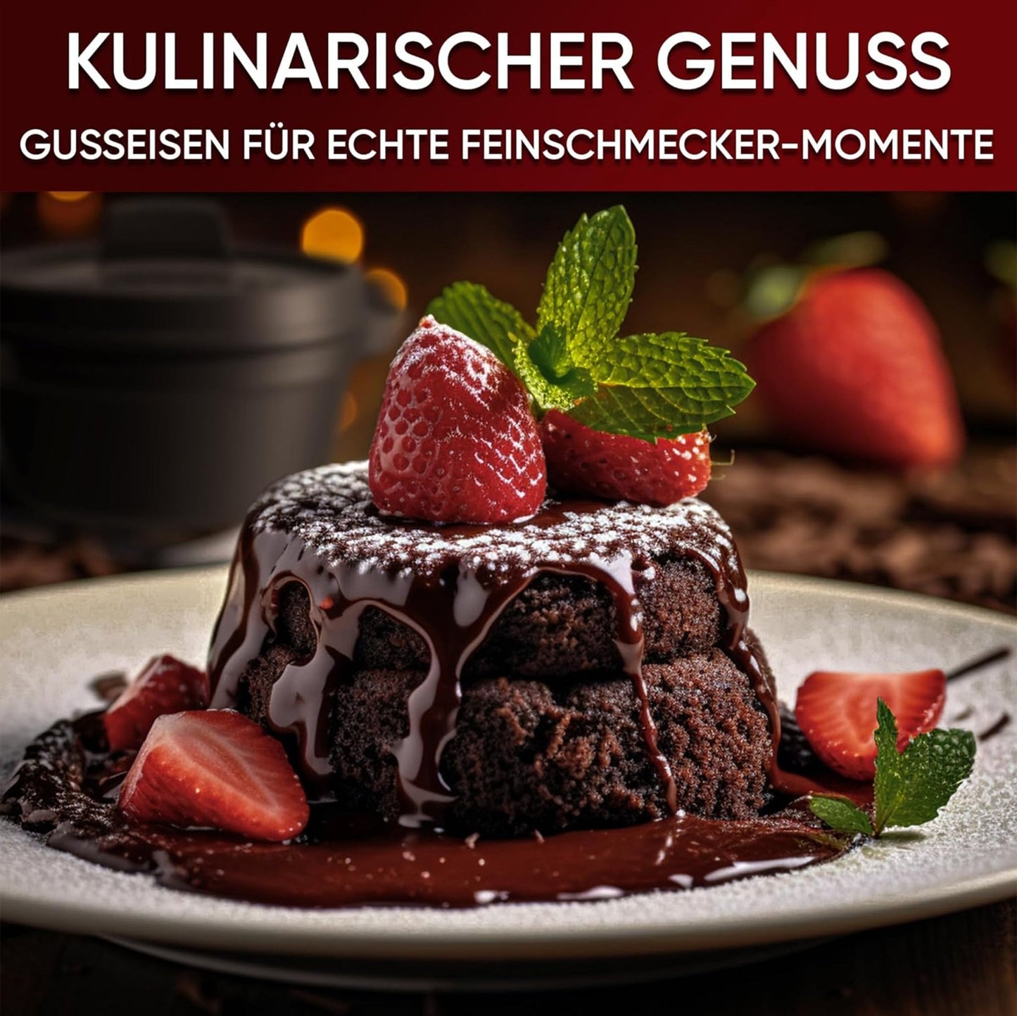 Dutch Oven Set Mini- 300ml Gusseisen Mini Topf mit DeckelMit PflegepasteGusskönig