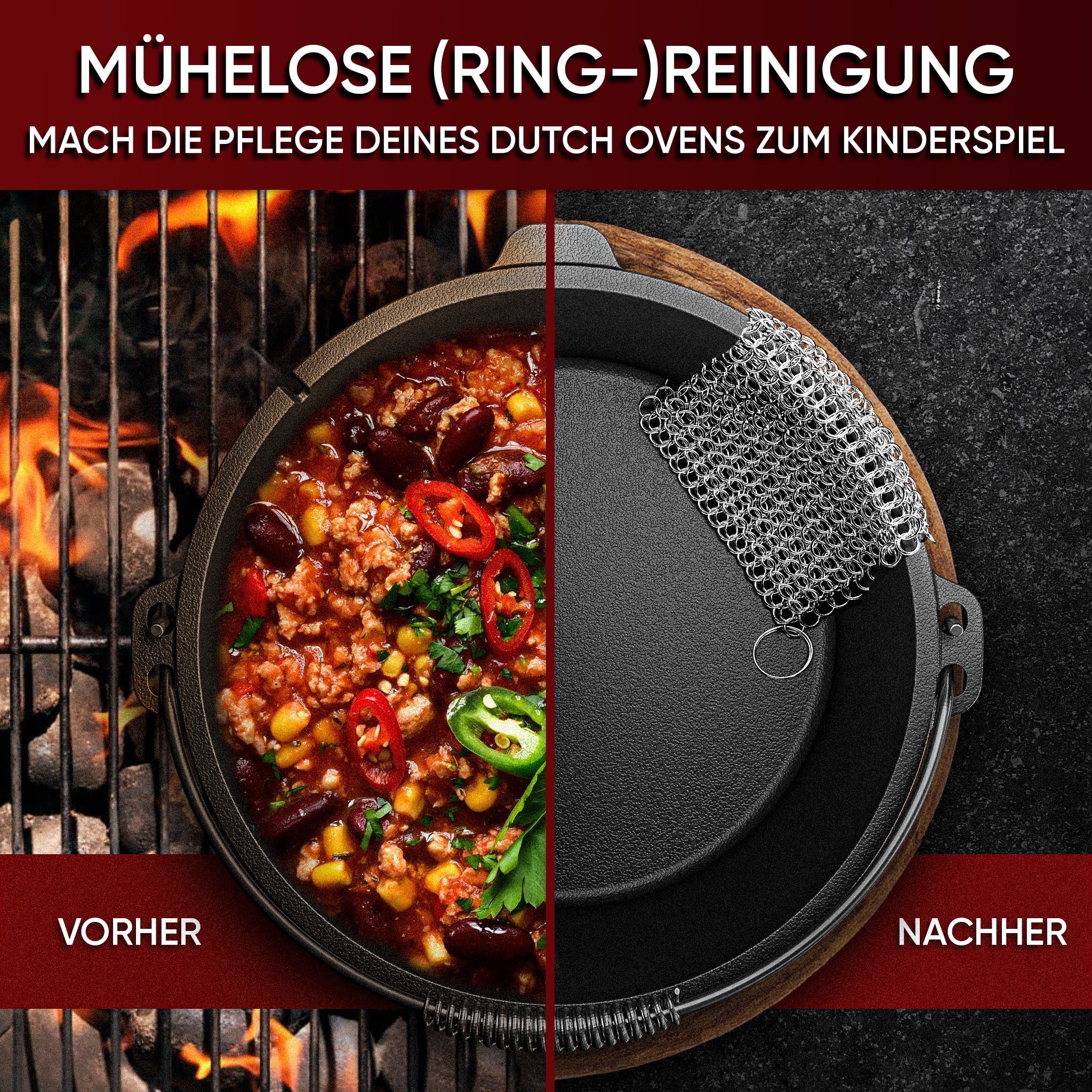 Edelstahl - Ringreiniger – schonend & effektiv für Gusseisen12 cmGusskönig