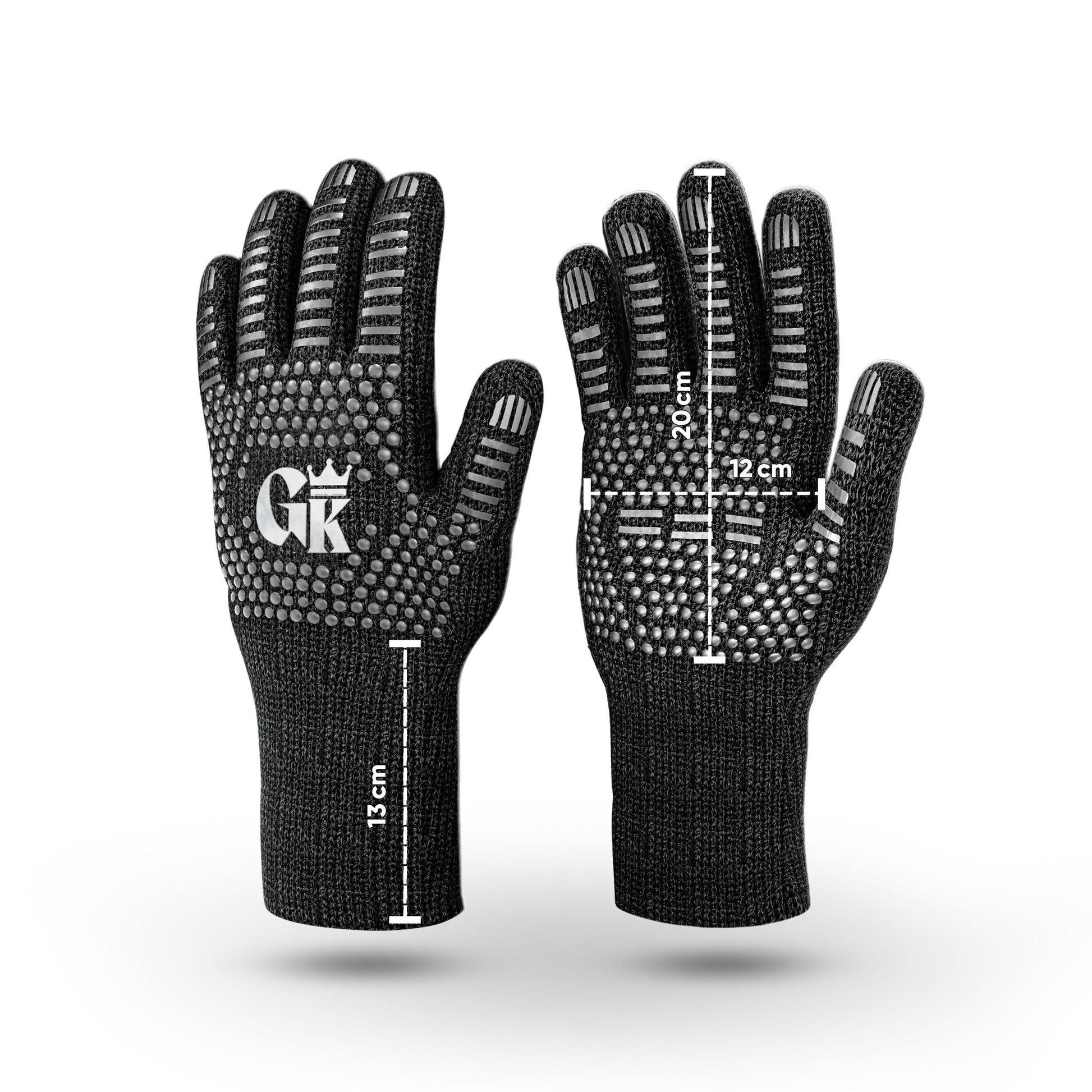 Grillhandschuhe hitzebeständig – Aramid, Indoor & OutdoorX - Small RotGusskönig