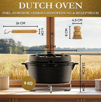 Gusseisen Brotbackform mit Deckel – inkl. ZubehörOhne GärkörbchenGusskönig