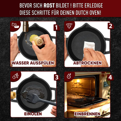 Gusseisen-Grillpfännchen – Kleine PfanneOhne PflegepasteGusskönig