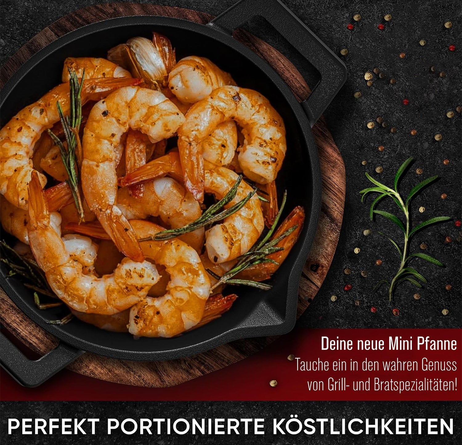 Gusseisen-Grillpfännchen – Kleine PfanneMit PflegepasteGusskönig