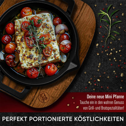 Gusseisen-Grillpfännchen – Kleine PfanneMit PflegepasteGusskönig