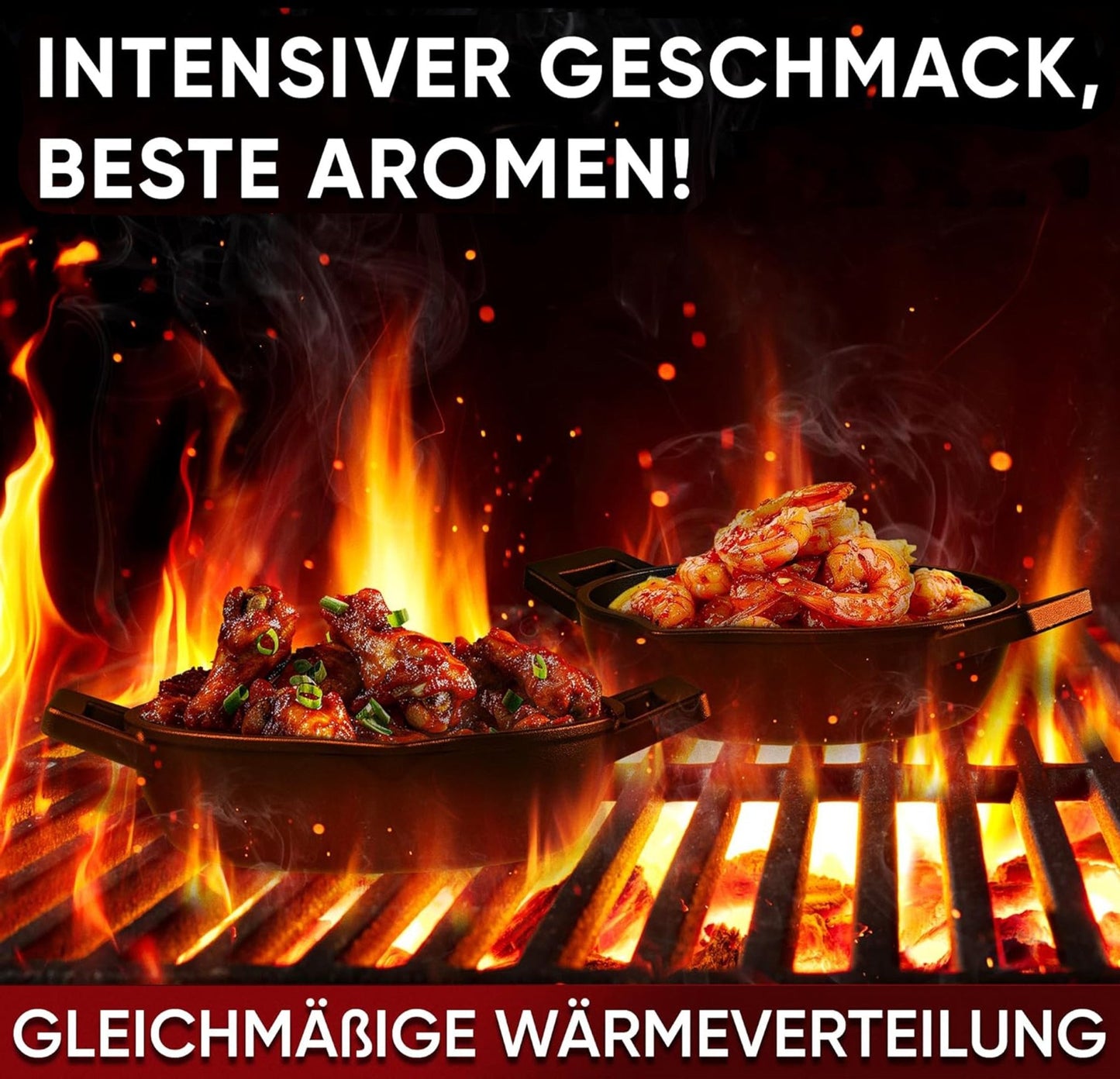 Gusseisen-Grillpfännchen – Kleine PfanneOhne PflegepasteGusskönig