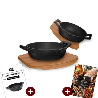 Gusseisen-Grillpfännchen – Kleine PfanneOhne PflegepasteGusskönig