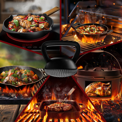 Gusseisen Ringreiniger mit Silikongriff – Patina - schonendGusskönig