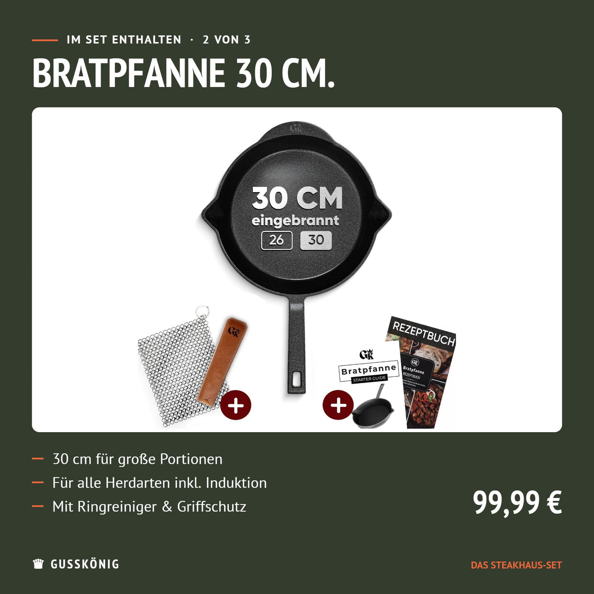 Im Set enthalten: Bratpfanne 30 cm
