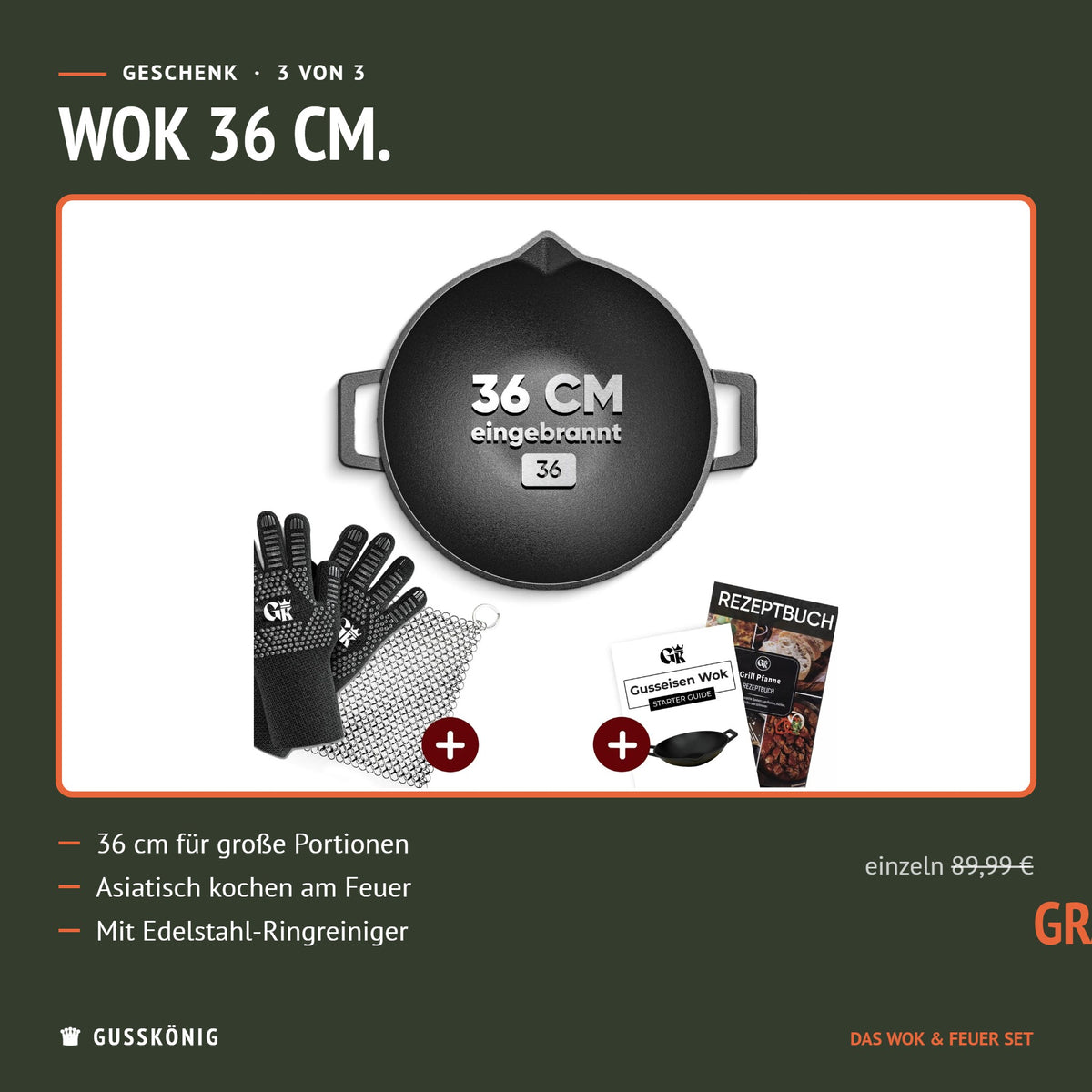Geschenk im Set: Wok 36 cm