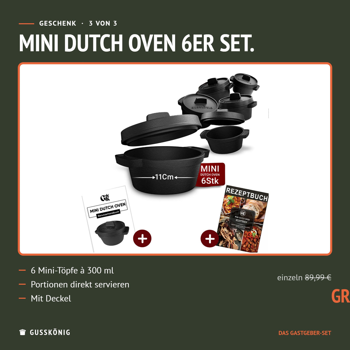 Geschenk im Set: Mini Dutch Oven 6er Set