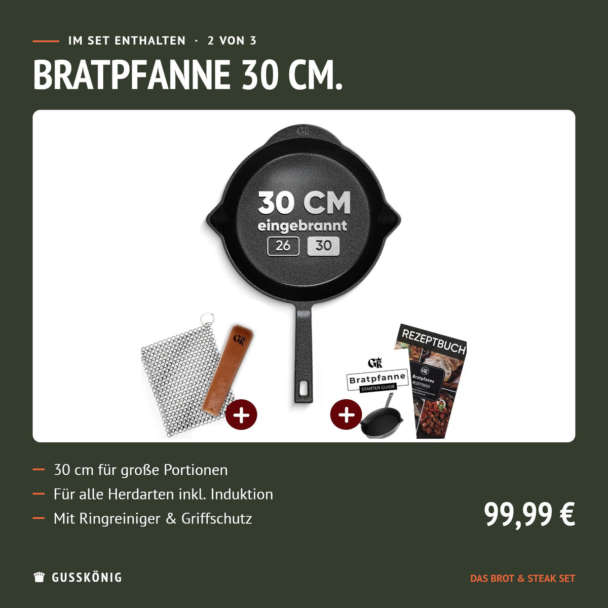 Im Set enthalten: Bratpfanne 30 cm