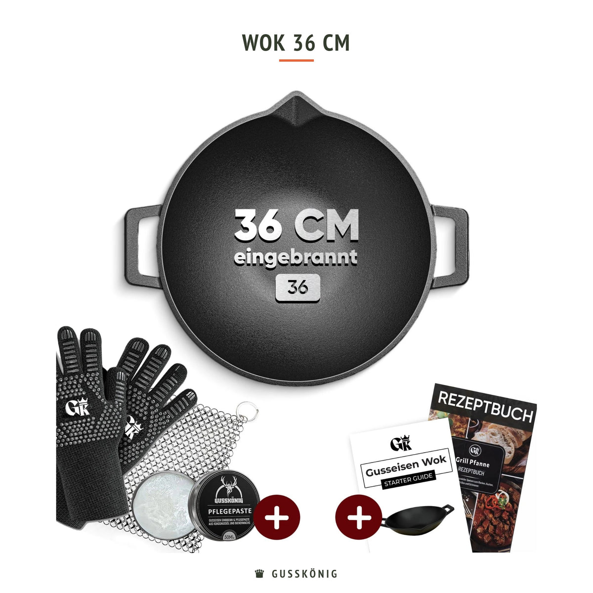 Gusskönig Wok 36 cm