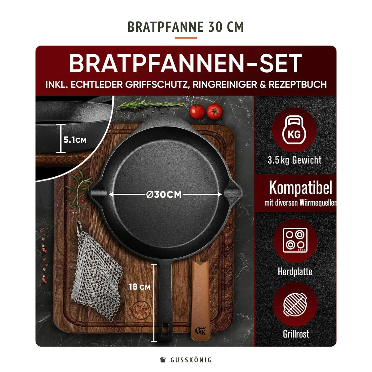 Gusskönig Bratpfanne 30 cm