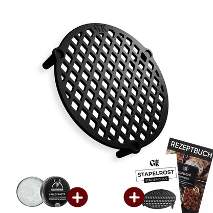 Gusseisen Stapelrost mit Beinen – Dreibein & Feuerrost